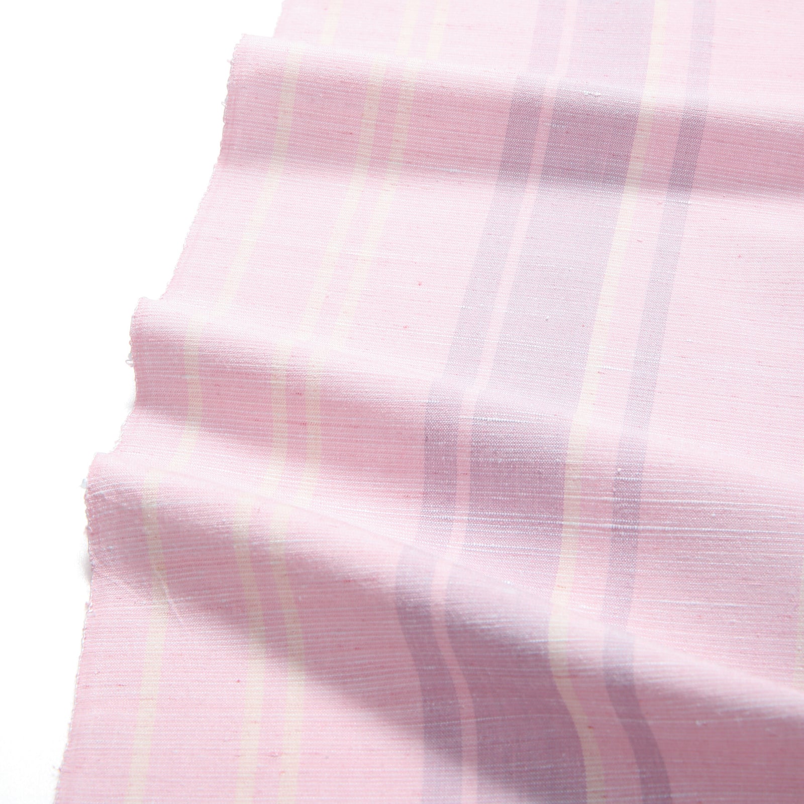 kimonoarisa●天蚕紬●反物●着尺●紅花草木染 渡源織物】 特選米沢紅花染紬着尺 ～紅綾織 蜃気楼～ 「藤色